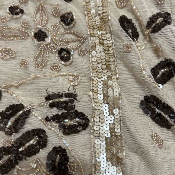 ANDERSEN & Lauth~Hand BEADED Tank Top Designer Iridescent Sequins Beads small - Picture 2 of 16